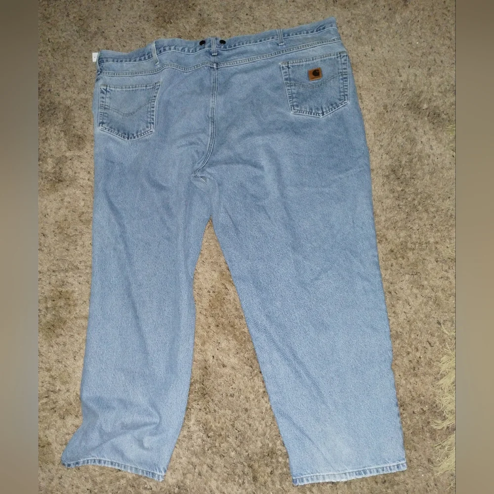 Bucksaw Logger Carhartt  Suspender Button Jeans 54 Waist 30 Inseam Relaxed Fit